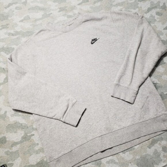 Nike Sweatshirt Mens XL Gray Pullover Crew Neck Long Sleeve - Picture 2 of 4